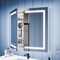 ExBrite LED Lit Inset Mirrored Medicine Cabinet with Magnifiers Medicine